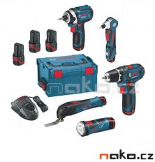 BOSCH set aku GSR 10,8-Li+GOP 10,8V-Li+GDR 10,8-Li+GWI 10,8V-Li+GLI 10,8 V-Li,(0615990C2)