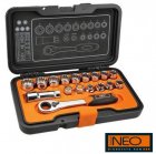 NEO TOOLS gola sada s průchozí ráčnou 08-615