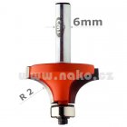 CMT C73816711 fréza zaoblovací vydutá R2, stopka 6mm