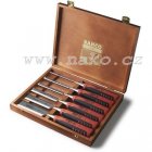 BAHCO 424P-S6-GER sada dlát v dřevěné kazetě 6-dílná 6, 10, 12, 18, 25, 32x140mm