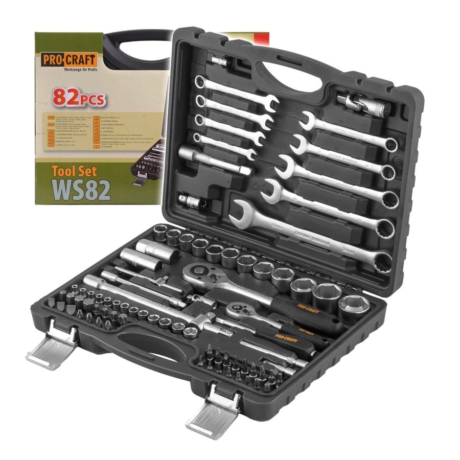 Levně PROCRAFT WS-82 gola sada 1/4"+1/2" 82 dílů
