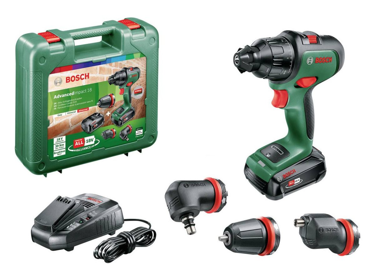 BOSCH AdvancedImpact 18 aku kombinovaná vrtačka + set výměnných nástavců