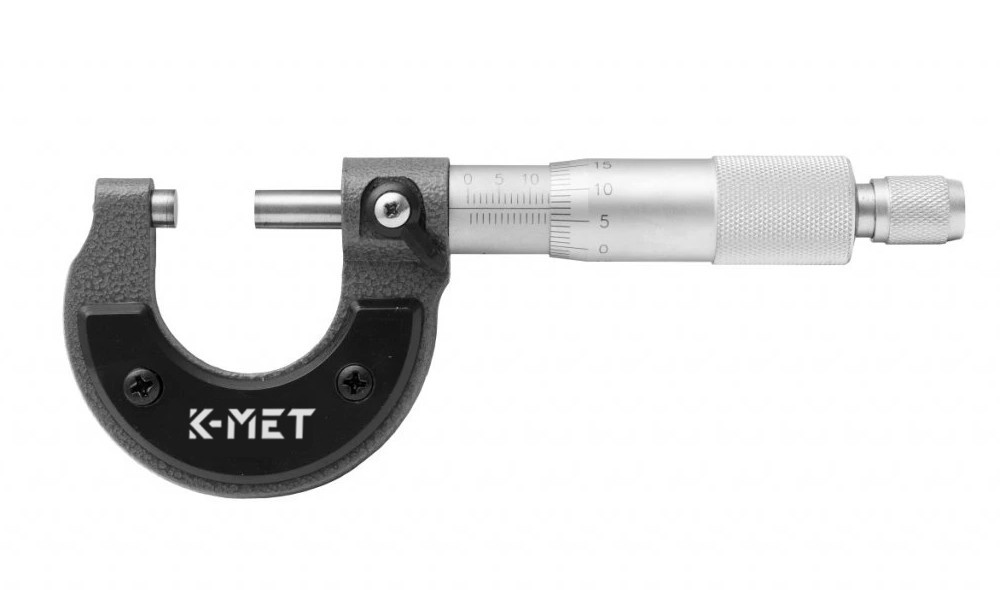 K-MET 7002 mikrometr třmenový 0-25 mm/0,01mm, ČSN 25 1420, DIN 863