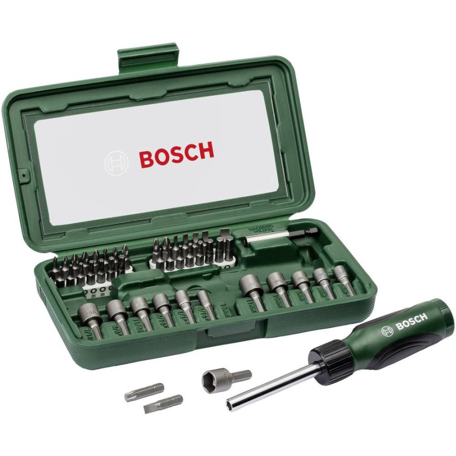 BOSCH 46dílná sada šroubovacích bitů se šroubovákem
