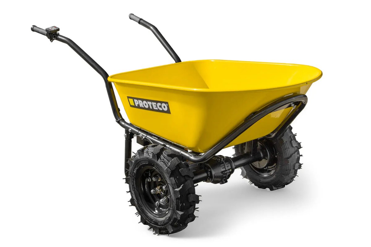 PROTECO 10.86-AKD-100-P aku kolečko stavební PROFI 100 lit. 260 kg 24V LiIon 12Ah