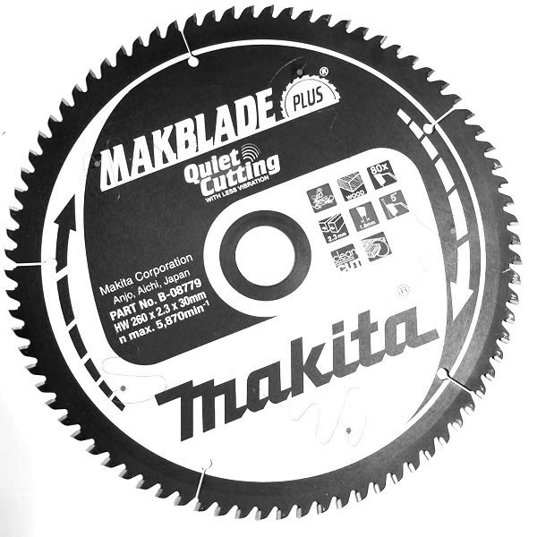MAKITA B-08779 pilový kotouč 260x2,3x30mm 80Z HM