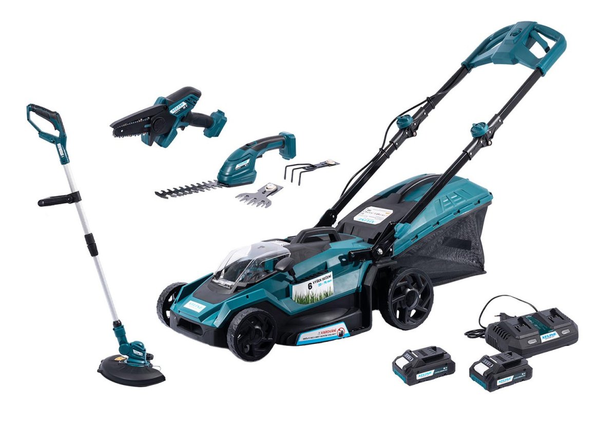 XTline XT102990 aku zahradní set 18/36 V, 7ks