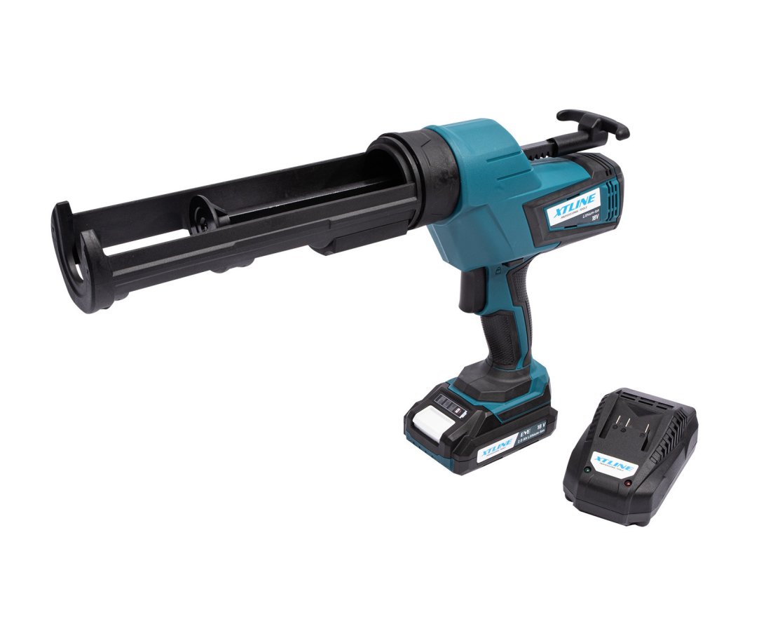 XTline XT102815-1B2 aku vytlačovací pistole na kartušové tmely 18V LiIon 2Ah XTpower Obrázek