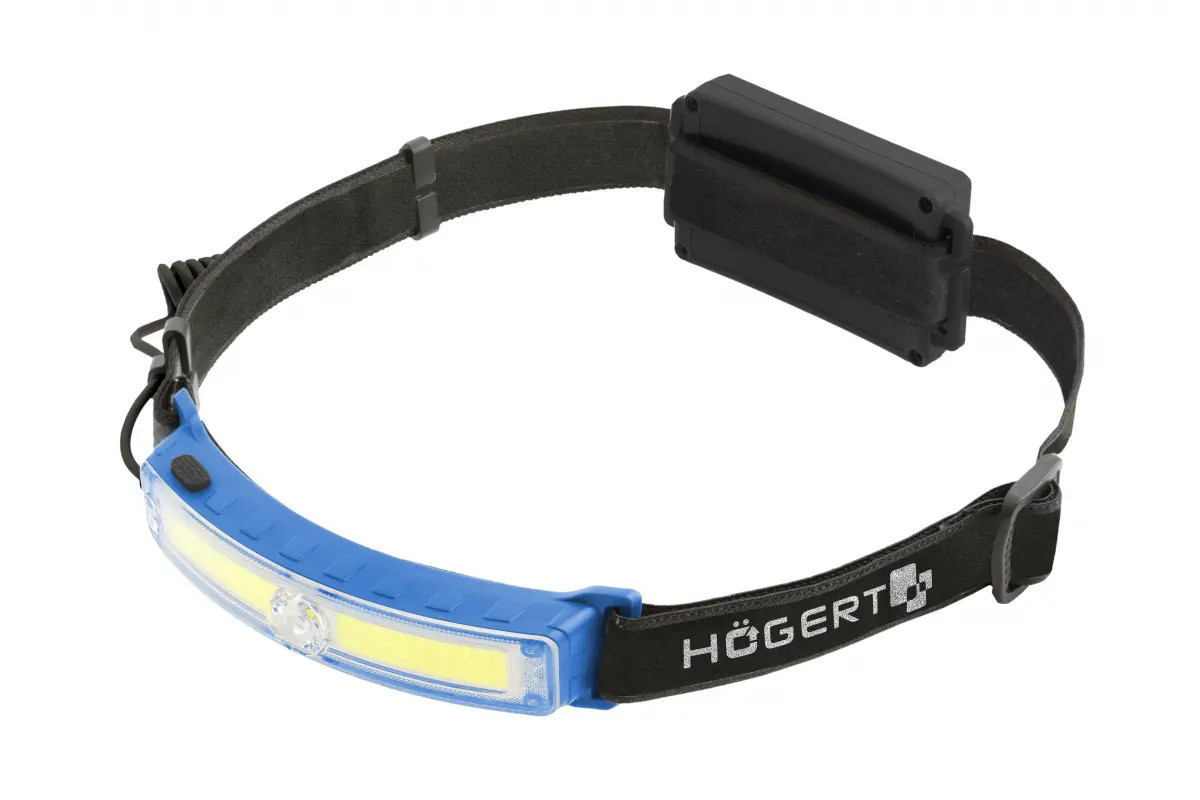 HOGERT HT1E428 čelovka COB XPG LED 6 funkcí 3,7V 1,2Ah LiIon 380 lm USB