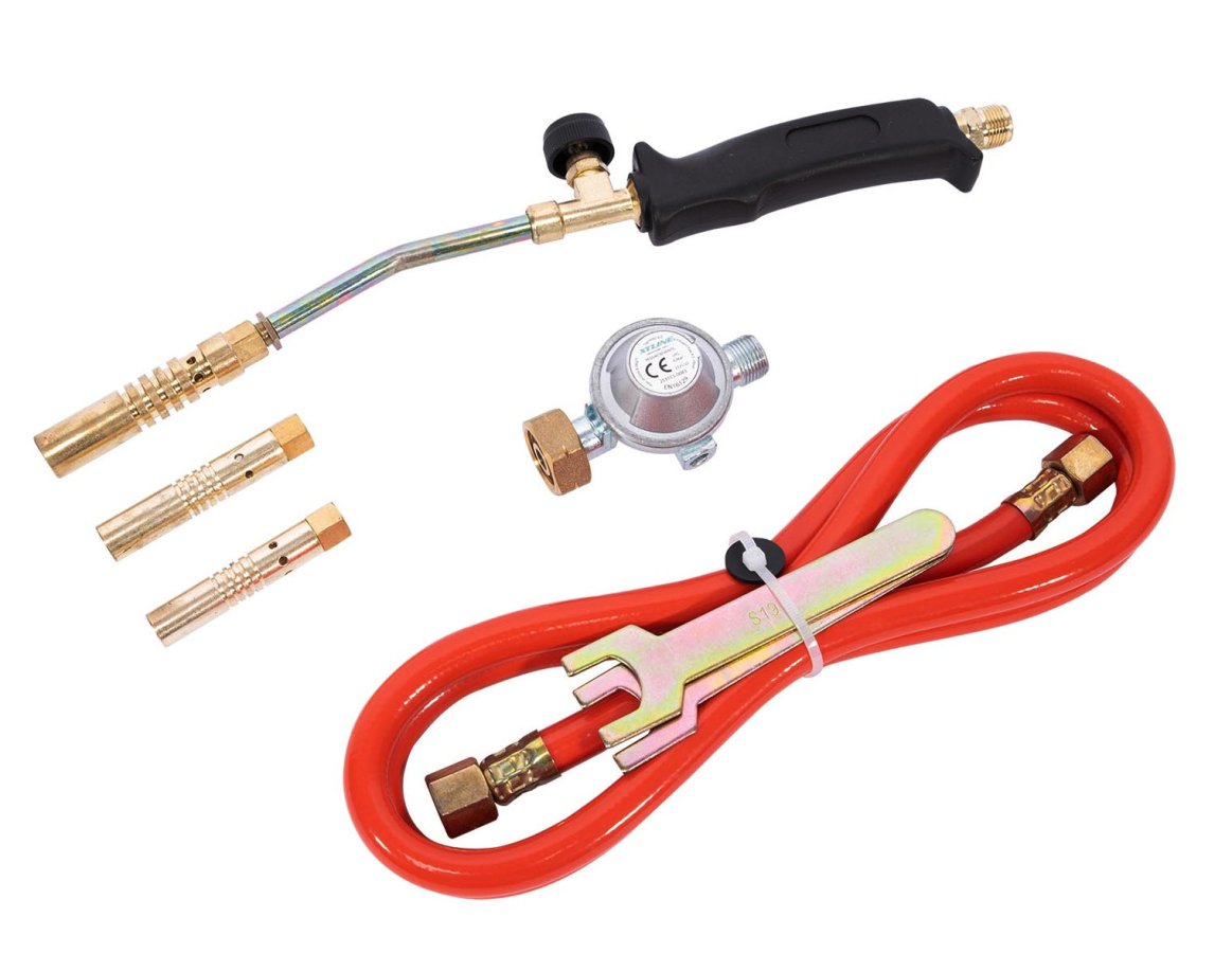 XTline XT23509 sada plynových hořáků 13,14,17mm 2KW+regul. a hadice 1,5m