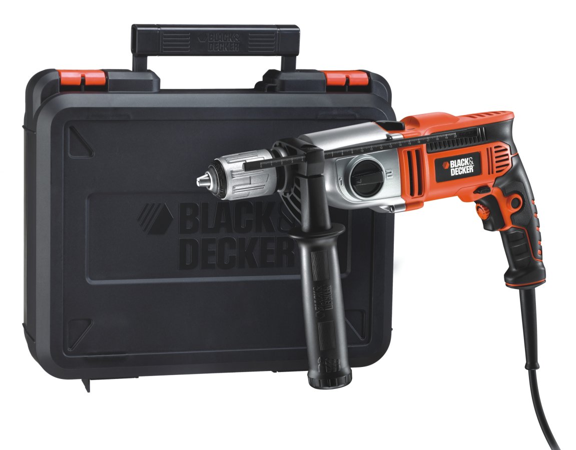 BLACK&DECKER KR911K příklepová vrtačka v kufru
