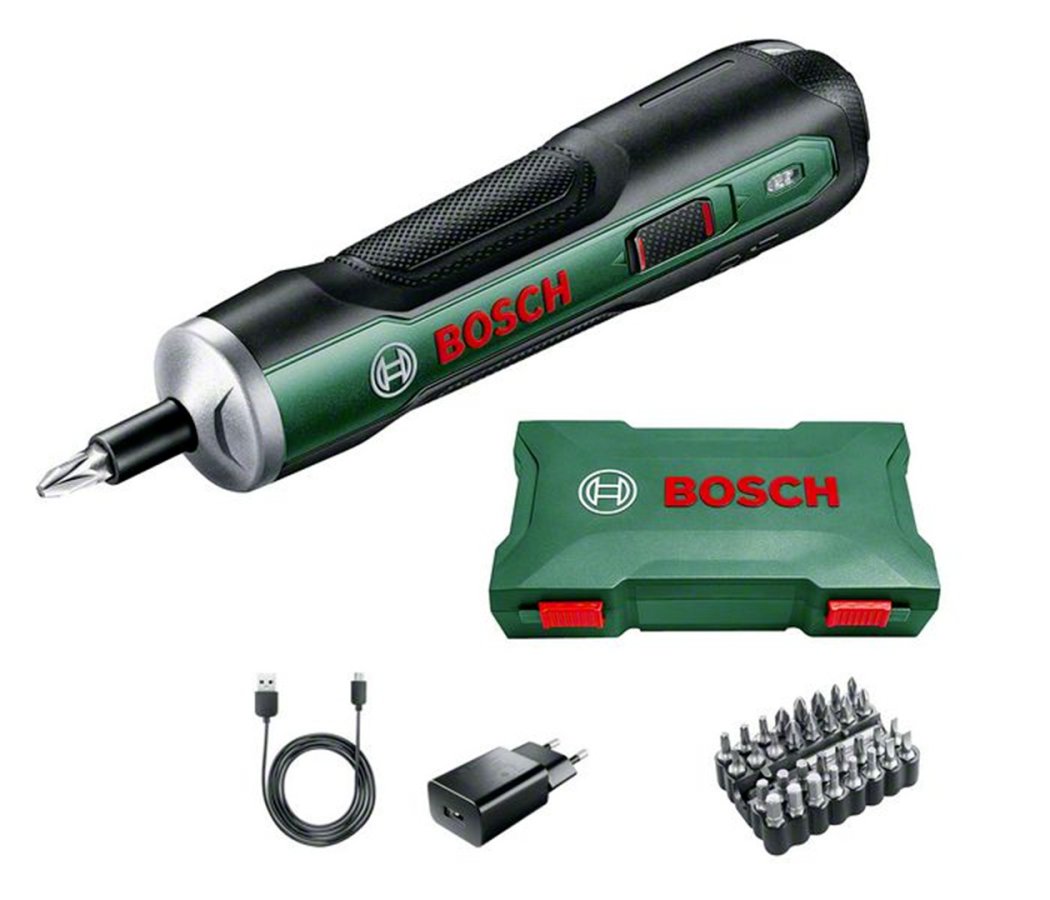 BOSCH PushDrive aku šroubovák + sada bitů (32x)