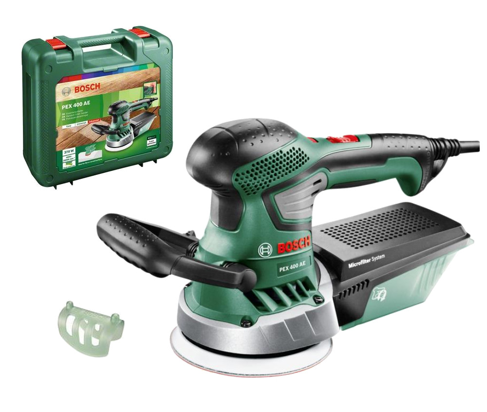 BOSCH PEX 400 AE 125mm excentrická bruska s regulací a přední nastavitelnou rukojetí