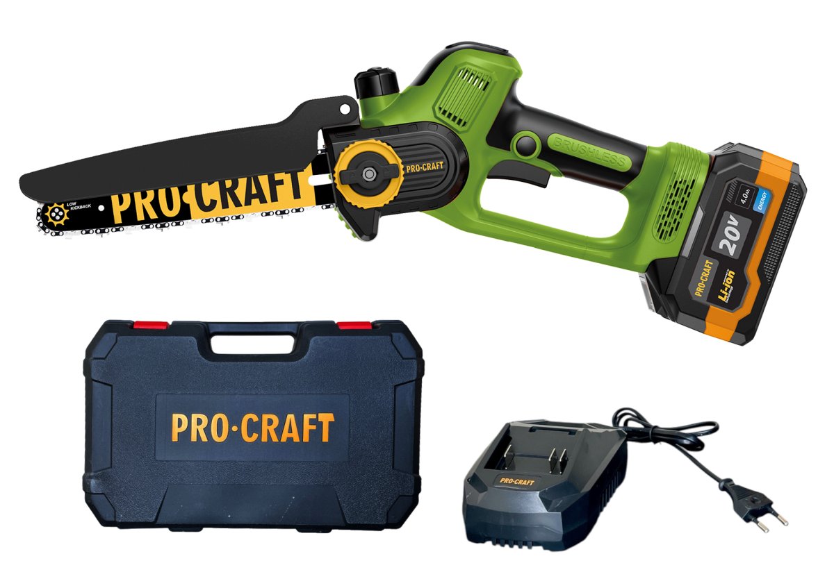 PROCRAFT PKA35 jednoruční aku řetězová pila 152mm LiIon 20V 1x 4Ah v kufru