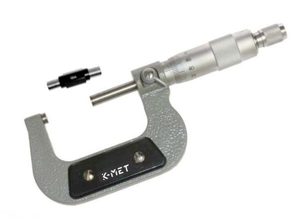 K-MET 7006 mikrometr třmenový 50-75 mm/0,01mm, ČSN 25 1420, DIN 863