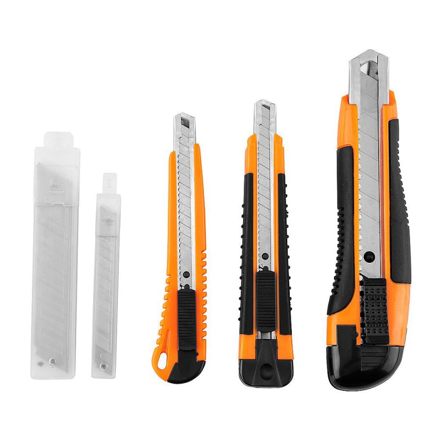 NEO TOOLS NEO TOOL 63-714 sada 3ks lámacích nožů a náhradních čepelí 9 a 18mm