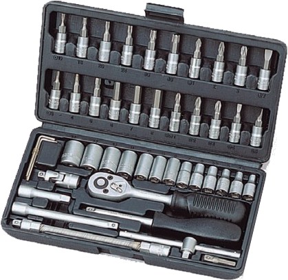 HONITON H1160 sada hlavic 1/4" (46 dílů) plast