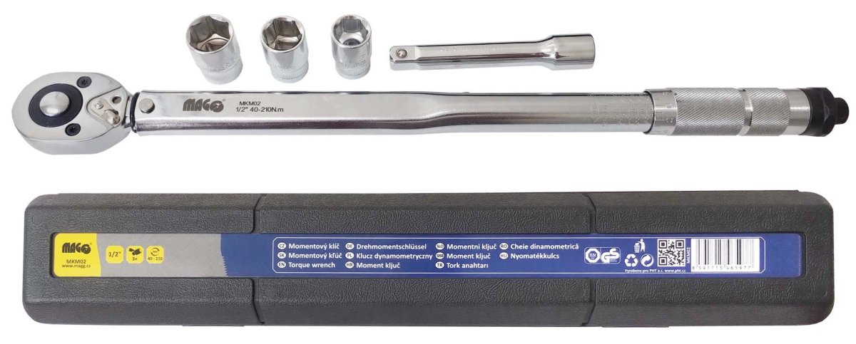MAGG MKM02 momentový klíč ohybový 40-210 Nm 1/2"