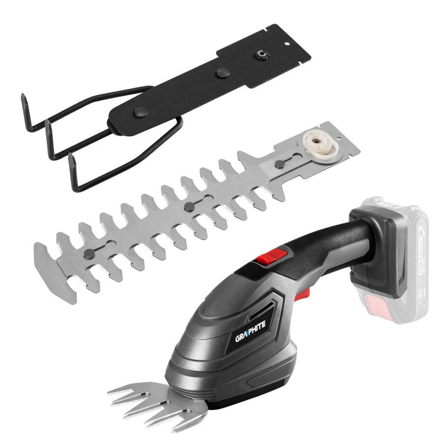 GRAPHITE ENERGY+ 58GE119 ruční aku nůžky na trávu, keře a kultivátor 18V LiIon, bez aku