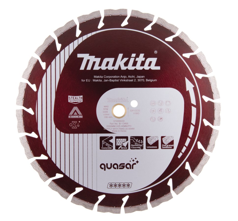 MAKITA B-13465 diamantový řezný kotouč Quasar na armovaný beton 350x20/25.4mm