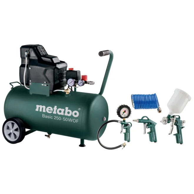 METABO Basic 250-50 W OF kompresor bezolejový + sada LPZ 4, 690988000