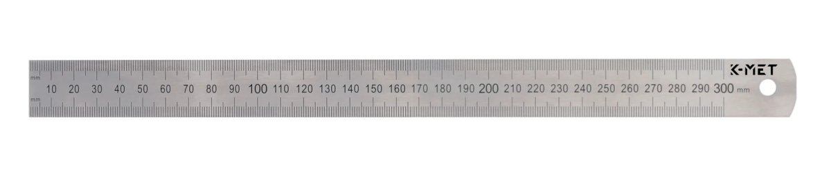 K-MET 1022 měřítko ocelové  300mm 251125, síla 1mm