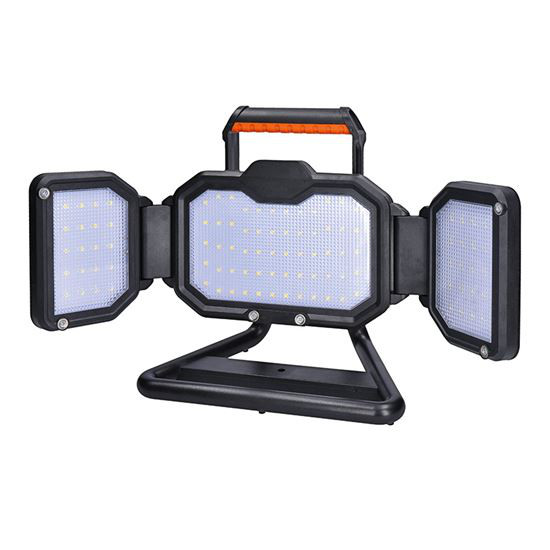 SOLIGHT WM-30W-RE aku LED reflektor 30W, 3000lm, otvírací, přenosný, nabíjecí Obrázek