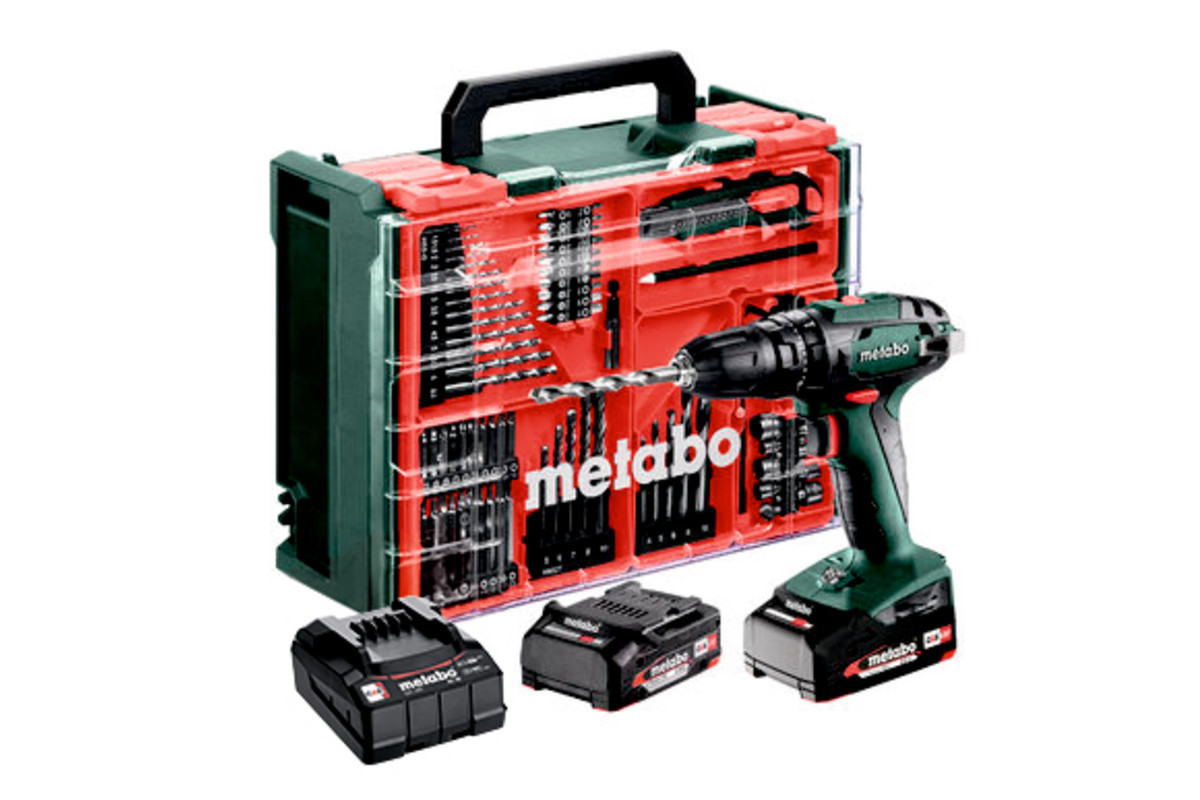Levně METABO SB 18 SET příklepová aku vrtačka MOBILNÍ DÍLNA 18V 2x2Ah LiIon metaBOX 602245710