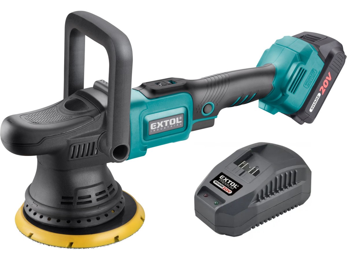 Levně EXTOL INDUSTRIAL 8791844 aku leštička orbitální 150mm SHARE20V 2Ah LiIon BRUSHLESS