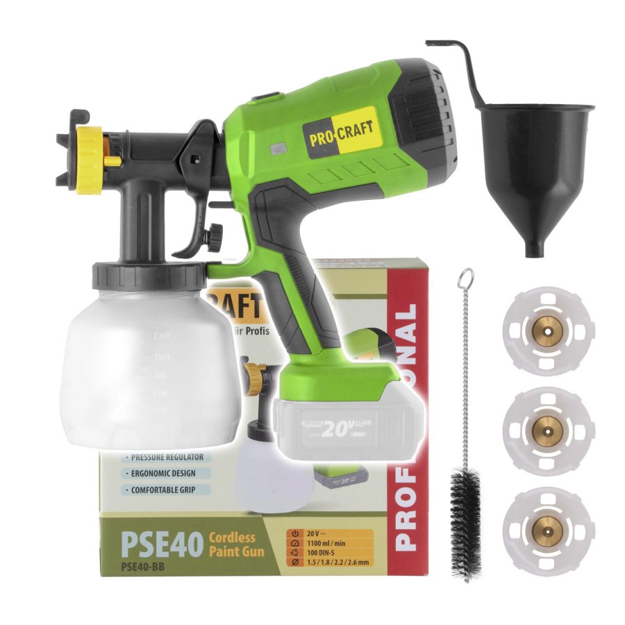 PROCRAFT PSE40BB aku stříkací pistole LiIon 20V, bez aku