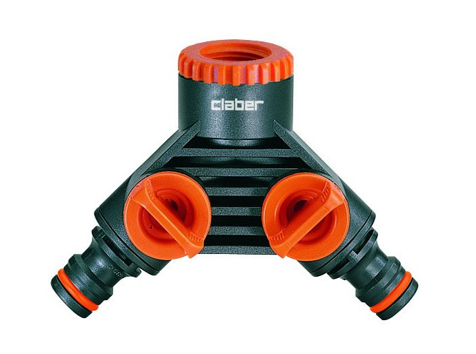 Claber 8598 2-kohoutkový nástavec 1/2"nebo 3/4" vnitřní připojovací závit