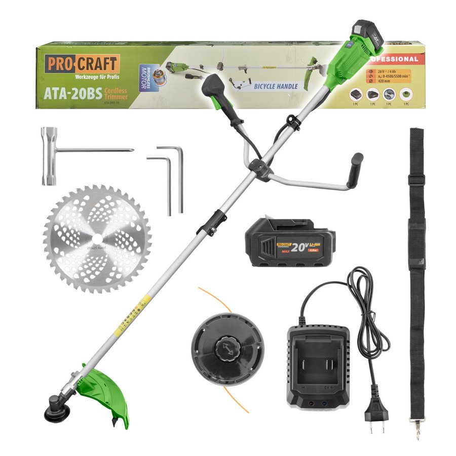 PROCRAFT ATA-20BS aku křovinořez LiIon 20V 4Ah