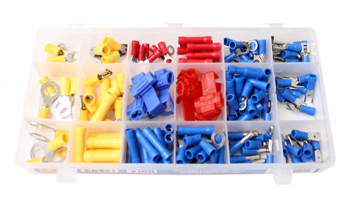 RICHMANN PC0421 sada izolovaných konektorů, oček, spojek a koncovek 160 dílů