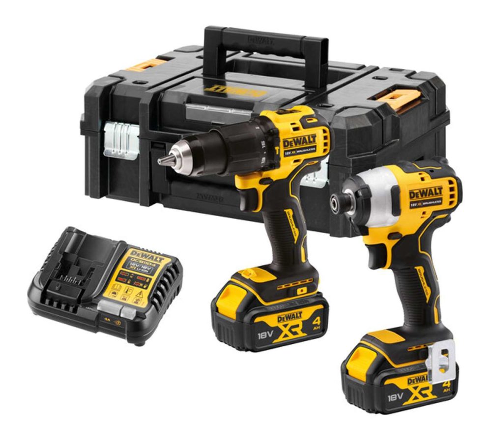 DeWALT DCK2062D2T aku kombo sada příklepová vrtačka + rázový utahovák XR LiIon 18V 2x2Ah