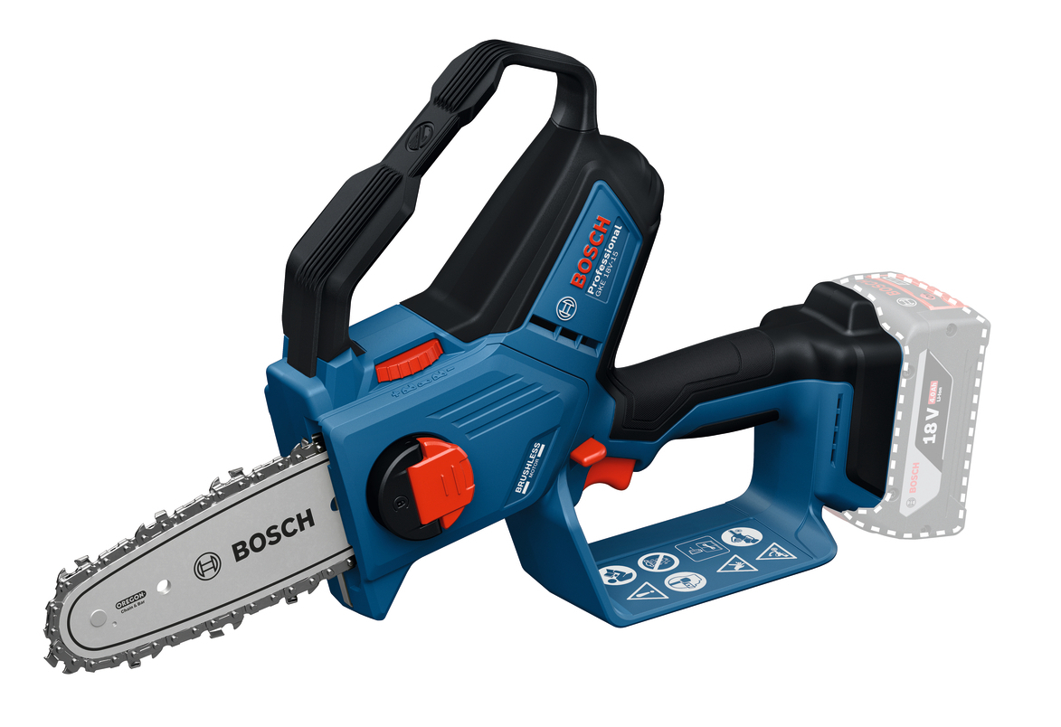 Levně BOSCH GKE 18V-15 aku řetězová pila prořezávací bezuhlíková LiIon bez aku 06008D7000