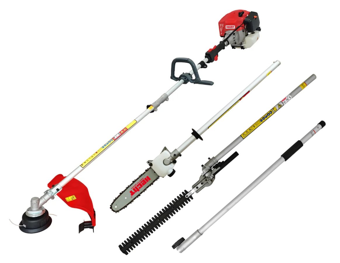 HECHT 1352 multifunkční benzínový křovinořez, plotostřih a vyvětvovací pila