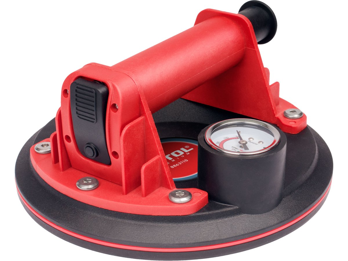 EXTOL PREMIUM 8863110 přísavka s manuální pumpou a manometrem 200mm 130kg