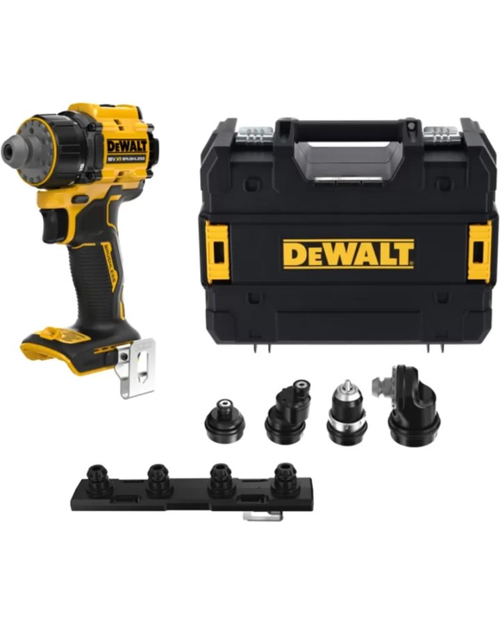 DeWALT DCD803NT aku bezuhlíkový vícehlavý vrtací šroubovák 18V XR s nástavci bez aku