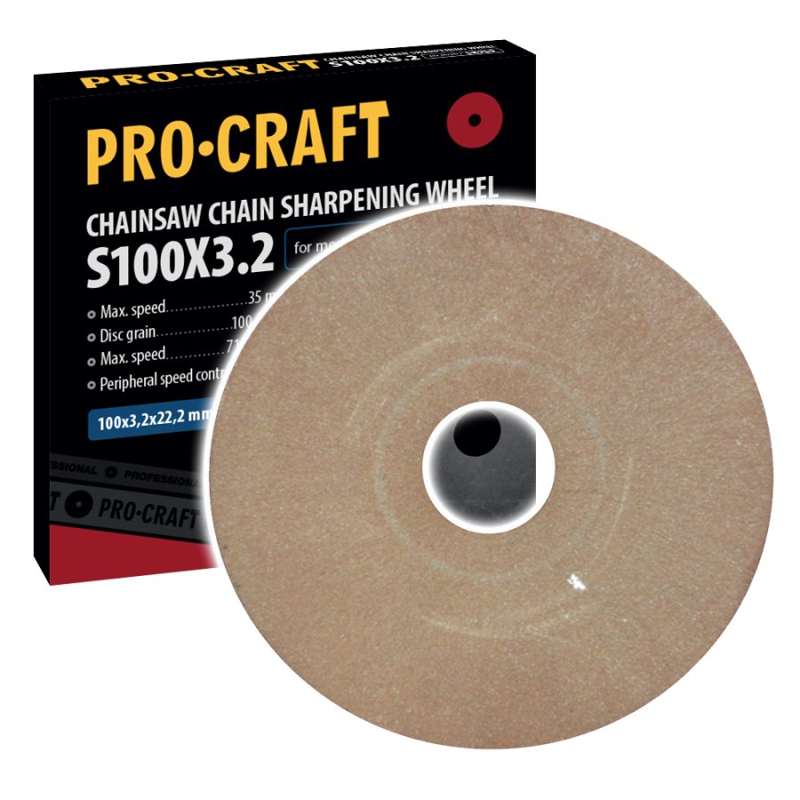 Levně PROCRAFT S100X3.2 kotouč 100x3,2x22,2mm pro ostřičku řetězů Procraft SK950