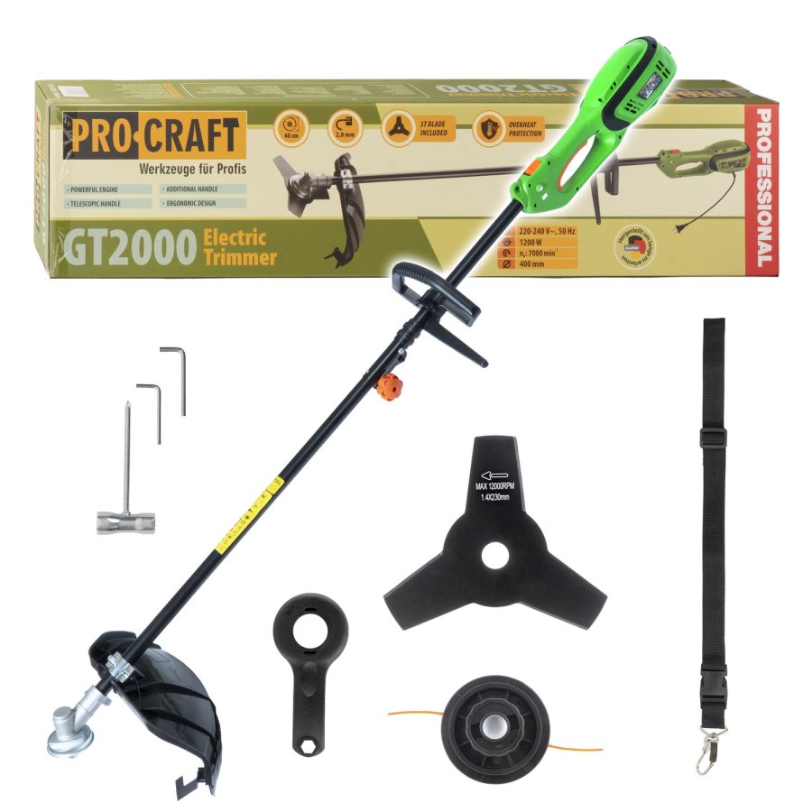 PROCRAFT GT2000 elektrický křovinořez 1200W