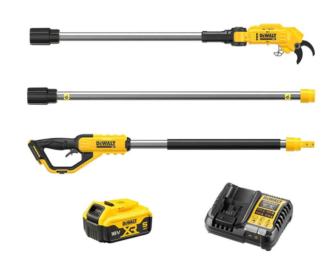 DeWALT DCMPP569P1 aku nůžky na větve s dlouhou násadou 18V 1x 5Ah XR LiIon