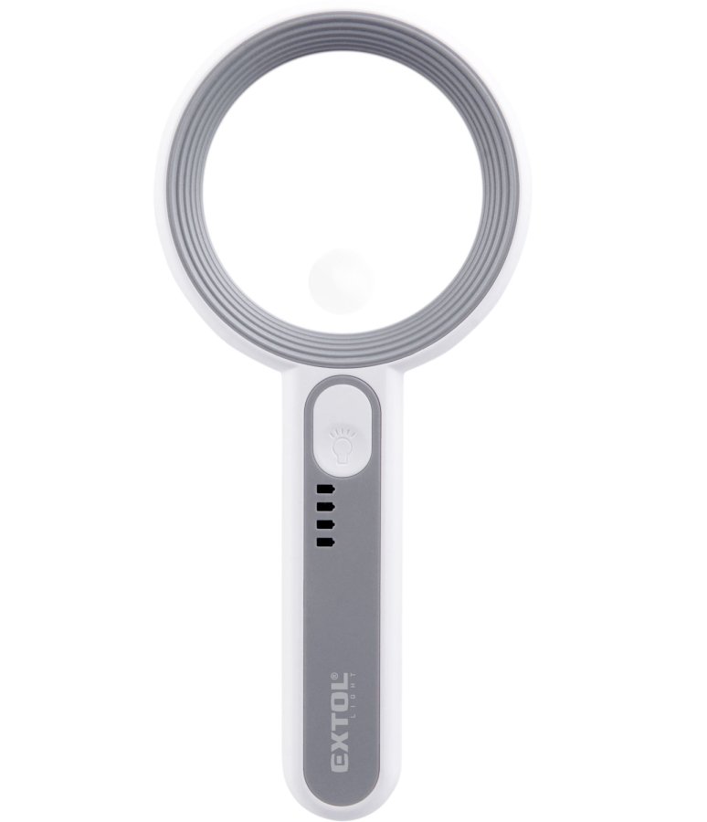 EXTOL LIGHT 43163 lupa se světlem 6 a 12x zvětšení, LiIon 650 mAh USB-C