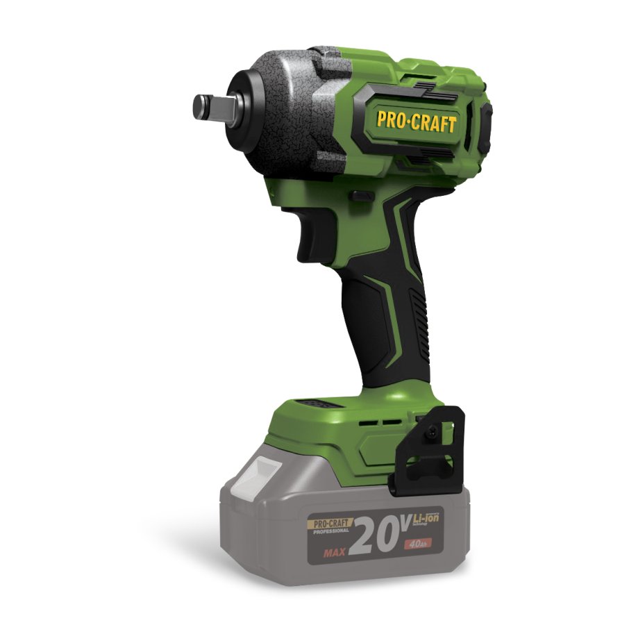 PROCRAFT PWA18 aku rázový utahovák bezuhlíkový 1/2" 550Nm LiIon 20V, bez aku Obrázek