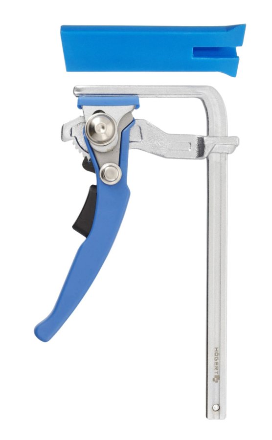 HOGERT HT3B941 univerzální ráčnová páková rychlosvěrka pro vodící lišty 160mm