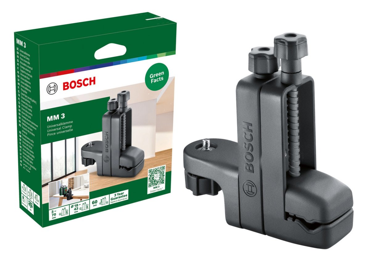 Levně BOSCH MM 3 univerzální držák s jemným stavěním pro laserové přístroje 0603692301