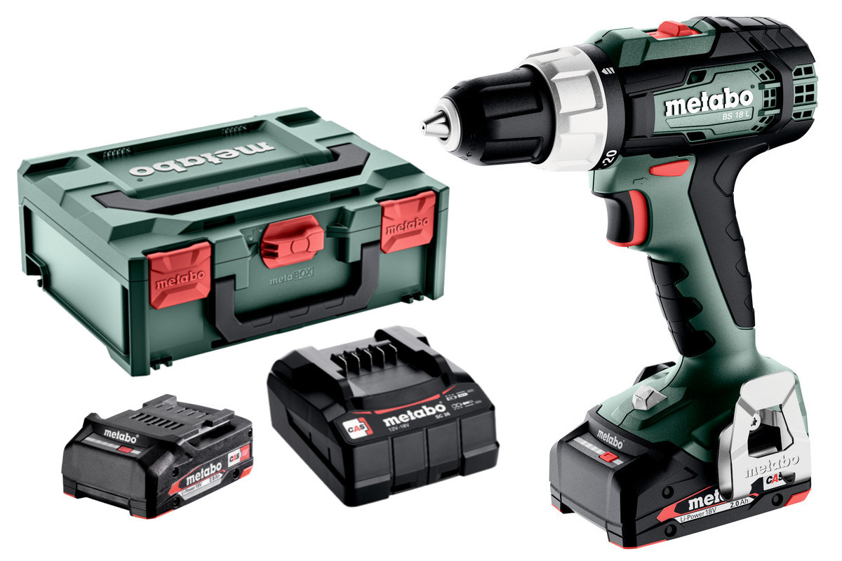 Levně Metabo BS 18 L aku vrtačka 2x 2,0Ah LiIon metaBox 614051500
