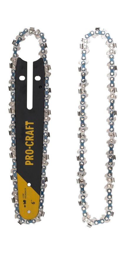 PROCRAFT S6 sada 2x pilový řetěz L.1/4.37 a lišta 150mm pro PKA32Li (37 čl. 1,1mm 1/4")