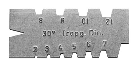 KINEX Šablona pro závity - Trapéz 2-12mm, 30°