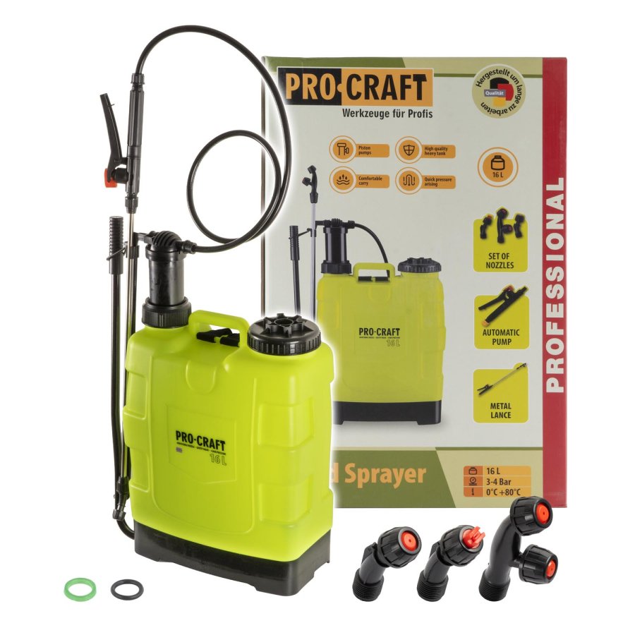 PROCRAFT HS-16 postřikovač tlakový ruční zádový 16 lit.
