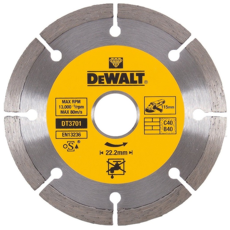 DeWALT DT3701 diamantový kotouč 115x22,2 beton, cihly